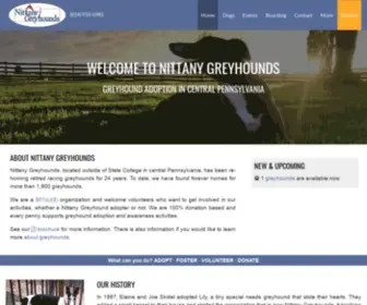 Nittanygreys.org(Greyhound adoption in central pennsylvania) Screenshot