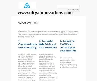 Nityainnovations.com(Product design services) Screenshot