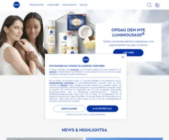 Nivea.dk(Hjemmeside) Screenshot