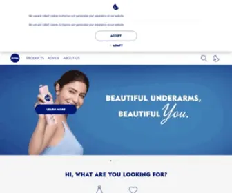 Nivea.in(Home of skin and beauty care products) Screenshot