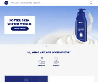 Nivea.us(Home of skin care products) Screenshot