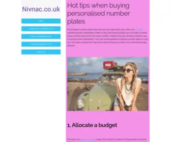 Nivnac.co.uk(Hot Tips When Buying Personalised Number Plates) Screenshot