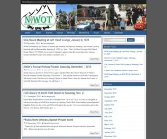 Niwot.org(Niwot Neighbors Promoting The Needs Of Our Community) Screenshot