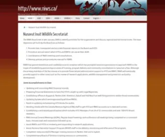 Niws.ca(Nunavut Inuit Wildlife Secretariat) Screenshot