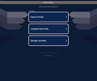 Nixautowrecking.com(Used auto parts) Screenshot