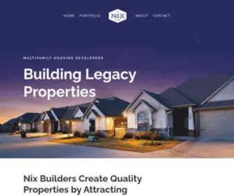 Nixbuilders.com(Multifamily Housing Developers) Screenshot