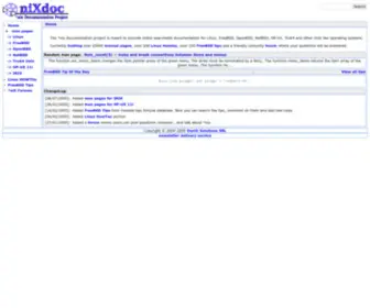 NixDoc.net(Linux, FreeBSD, OpenBSD, NetBSD, HP-UX, Tru64 Unix Documentation Project) Screenshot