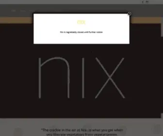 Nixny.com(NIX Restaurant New York) Screenshot