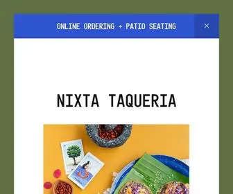 Nixtataqueria.com(Nixta Taqueria) Screenshot