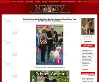 Nixtev.co.uk(Nixtev German Spitz Mittel & German Shepherd Dogs) Screenshot