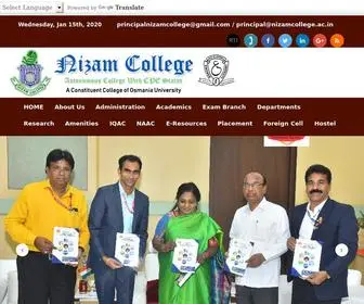 Nizamcollege.ac.in(NIZAM COLLEGE) Screenshot