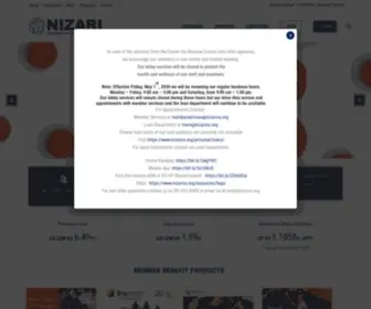 Nizaricu.org(Nizari Credit Union) Screenshot