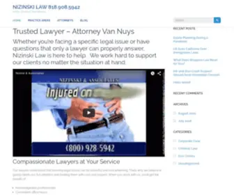 Nizinskilaw.com(Family, Criminal & Trust Attorney) Screenshot