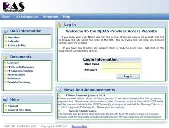 NJ-Das.net(NJDAS Provider Access) Screenshot