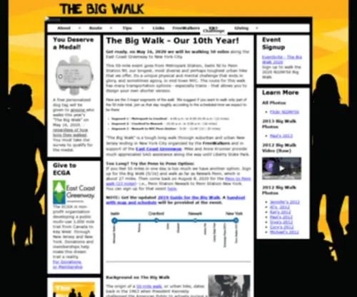 NJ2NY50.org(The Big Walk) Screenshot