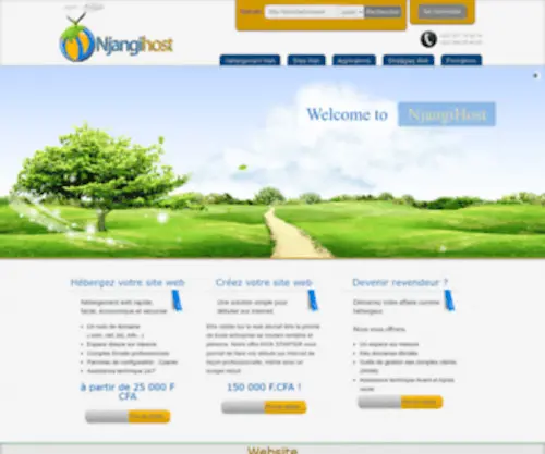 Njangihost.com(Créer un site web) Screenshot