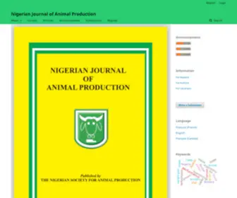 Njap.org.ng(Nigerian Journal of Animal Production) Screenshot