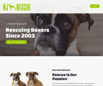 Njboxerrescue.com(New Jersey Boxer Rescue) Screenshot
