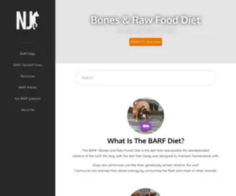 Njboxers.com(A Bones and Raw Food Diet for Dogs) Screenshot