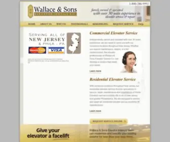 Njelevatorrepair.com(Wallace & Sons Elevator Service Company) Screenshot