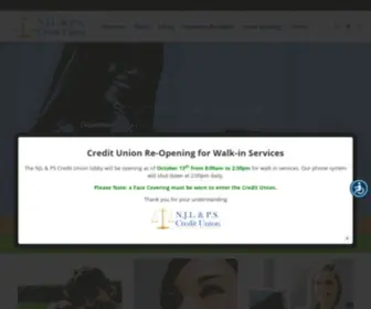 NJLPscu.org(New Jersey Law and Public Safety Credit Union) Screenshot