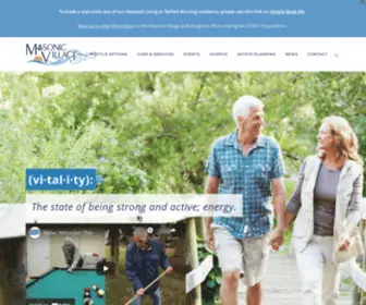 Njmasonic.org(The Masonic Village at Burlington) Screenshot
