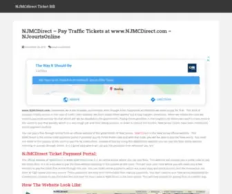 NJMCDirectcom.info(NJMCdirect Ticket Bill) Screenshot