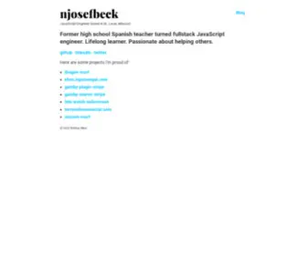 Njosefbeck.com(St.Louis-based JavaScript engineer) Screenshot