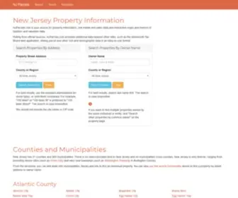 Njparcels.com(Search for property in the Garden State) Screenshot