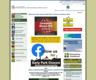 Njparksandforests.com(NJDEP New Jersey Department of Environmental Protection) Screenshot