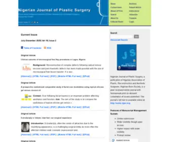 NJPS.org(Nigerian Journal of Plastic Surgery) Screenshot