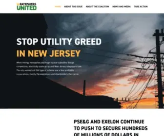 Njratepayersunited.com(Stop Nuclear Greed in New Jersey) Screenshot