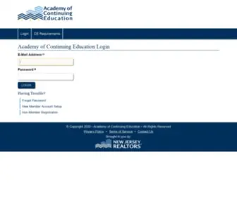 Njrealtorsace.com(The Academy of Continuing Education) Screenshot