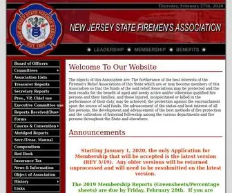 NJsfa.com(NJ State Firemen's Association) Screenshot