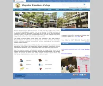 NKC.ac.in(Nagindas khandwala college) Screenshot