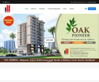 Nkconstruction.org.in(Leading Real Estate Company in Ranchi Jharkhand) Screenshot
