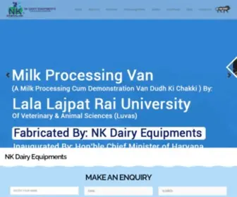 Nkdairyequipments.com(Dairy Equipment Manufacturers Exporters & Suppliers in India) Screenshot