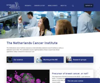 Nki.nl(Netherlands Cancer Institute) Screenshot