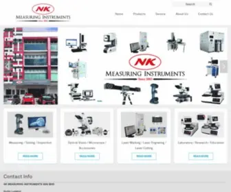 Nkmeasuring.com(Home NK Measuring Instruments Sdn) Screenshot