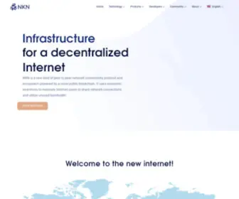 NKN.org(Network Infrastructure for Decentralized Internet) Screenshot