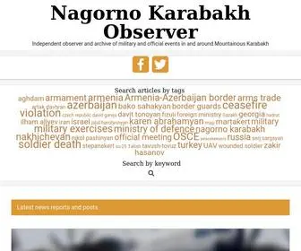 Nkobserver.com(Independent observer and archive of military and official events in and around Mountainous Karabakh) Screenshot
