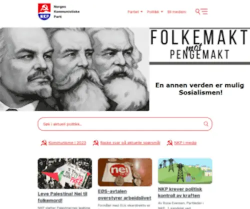 NKP.no(Norges Kommunistiske Parti) Screenshot