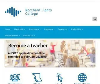 NLC.bc.ca(Northern Lights College) Screenshot