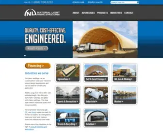 Nlfabric.com(Fabric Buildings by Natural Light Fabric Structures) Screenshot