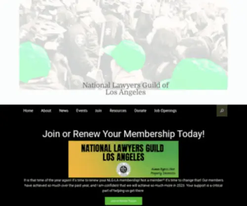 NLG-LA.org(National Lawyers Guild of Los Angeles) Screenshot