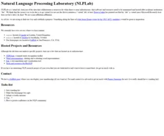 NLplab.org(Natural Language Processing Laboratory (NLPLab)) Screenshot