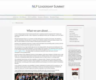 NLpleadershipsummit.org(NLP Leadership Summit) Screenshot