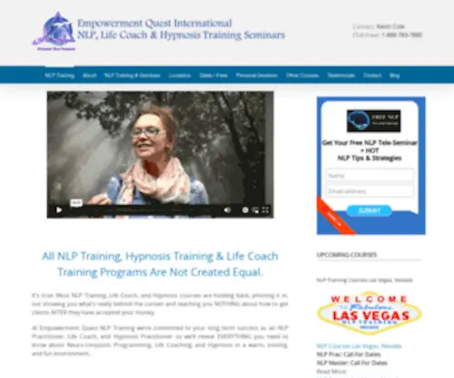 NLPtrainingquest.com(NLP Training) Screenshot