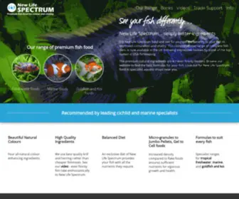 NLspectrum.co.uk(New Life Spectrum Premium Fish Food for Colour and Vitality) Screenshot