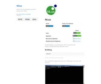 Nlua.org(NLua is the bind between Lua world and the .NET world) Screenshot